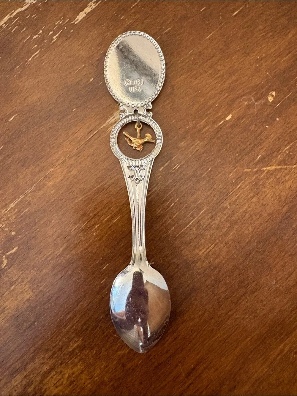 Arizona Collectible Silver Souvenir Spoon with Colorful Enamel